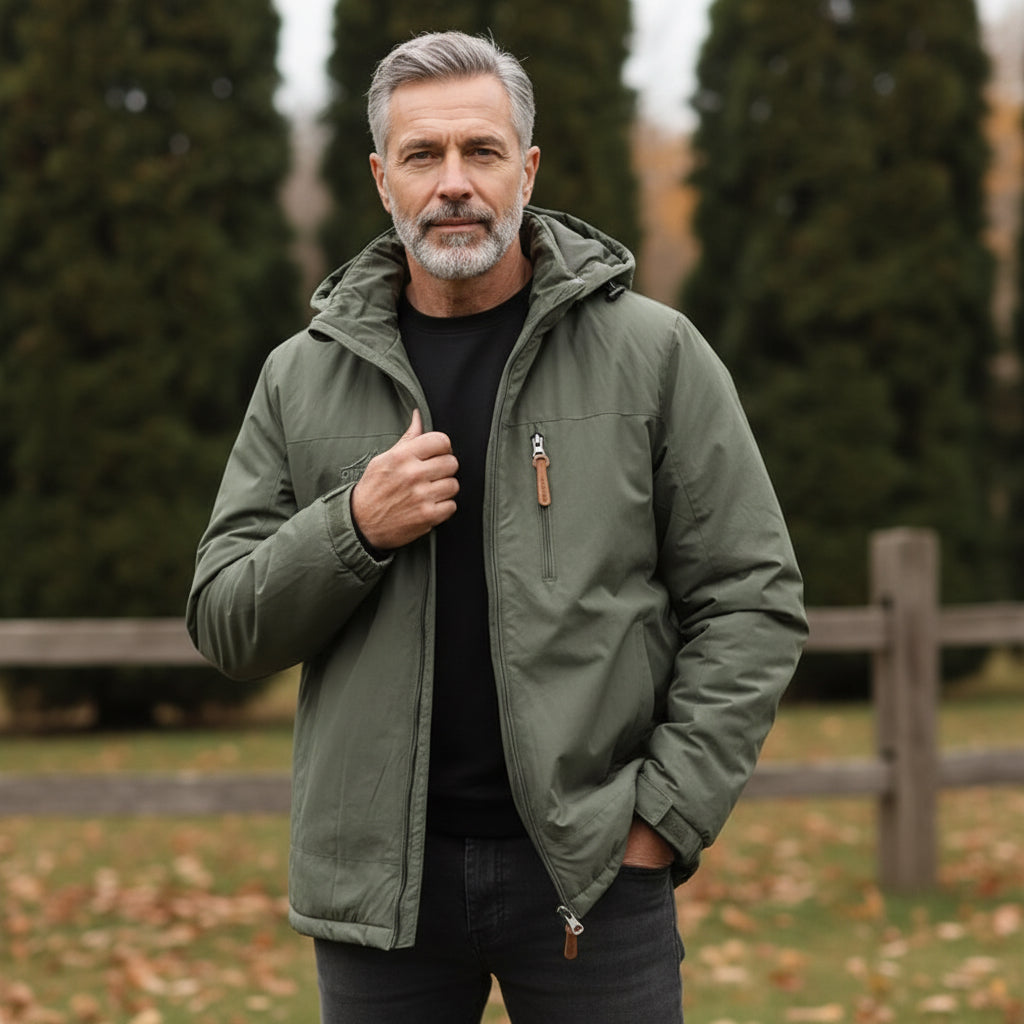 Anton - Manteau d'hiver imperméable avec doublure en polaire