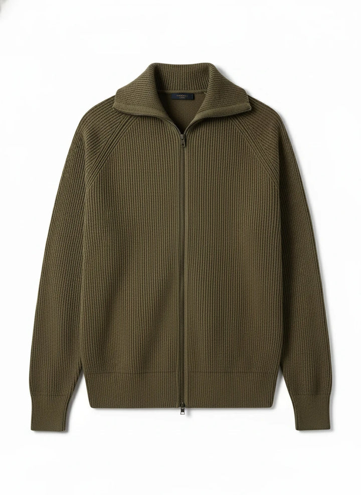 Cardigan Zippé en Maille Épaisse Hugo