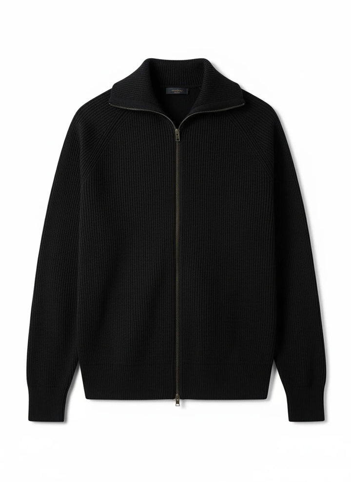 Cardigan Zippé en Maille Épaisse Hugo