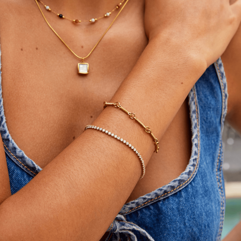 Bracelet Cordelia Tennis en or